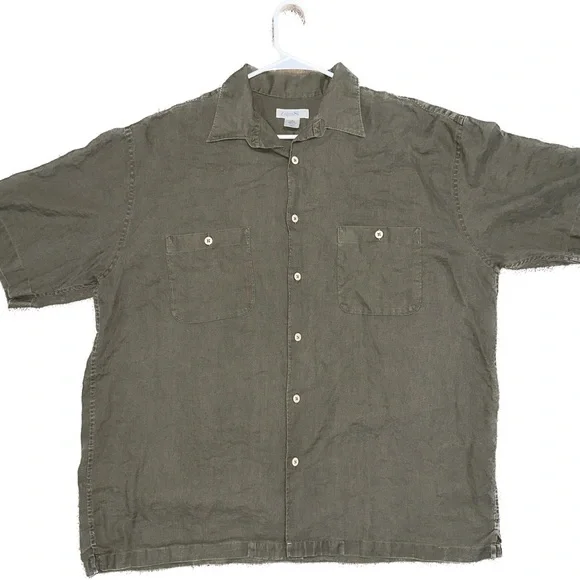 Olive Green Linen from Zenga - Picture 1 of 4